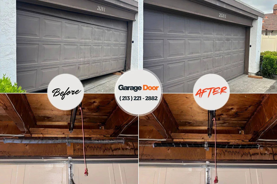 Before and after: garage door repair Fort Benton, MT